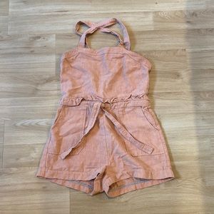 Saylor Roxie Pink Linen Romper